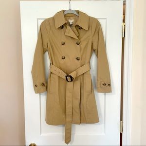 NWT J. Crew petite trench coat